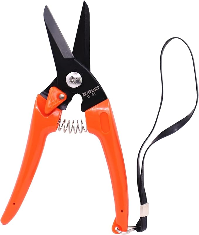 Zenport Q91 Ultra Twig and Hoof Trimming Shears, 7.25-Inch, Orange