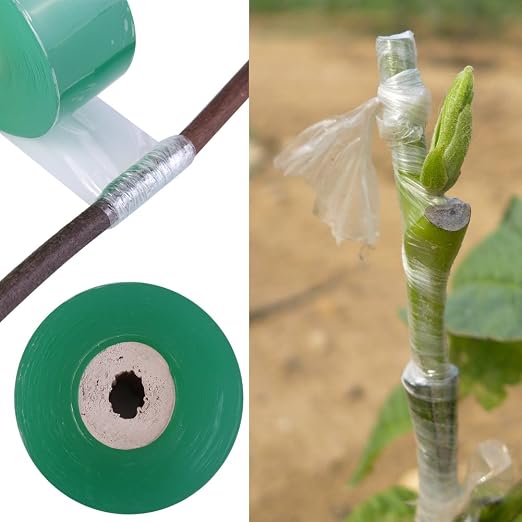 Grafting Tape for Fruit Tree Plant Repair Tape,Self-Adhesive Seedling Nursery Grafting Tape Plants Gardening Tools 100m Long
