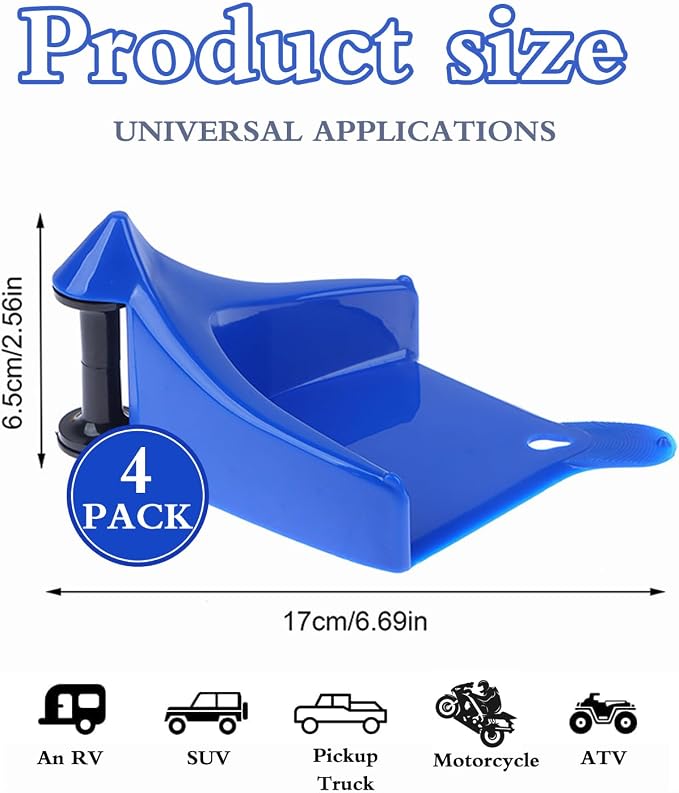 4 Pcs Car Hose Guide, Tire Hose Roller for Car Washing, Detailing Tire Hose Guide Preventing Pressure Washer Hose Stuck Under The Wheels, Plastic Wash Tool to Avoid Snagging(Blue)