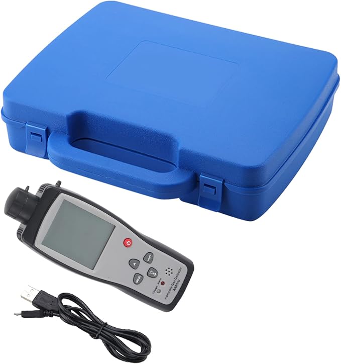 Fafeicy Smart Sensor AR8500 Gas Detector, ABS Material, High Sensitivity NH3 Monitor, Handheld Tester for Farms, Power Plants, and Mines
