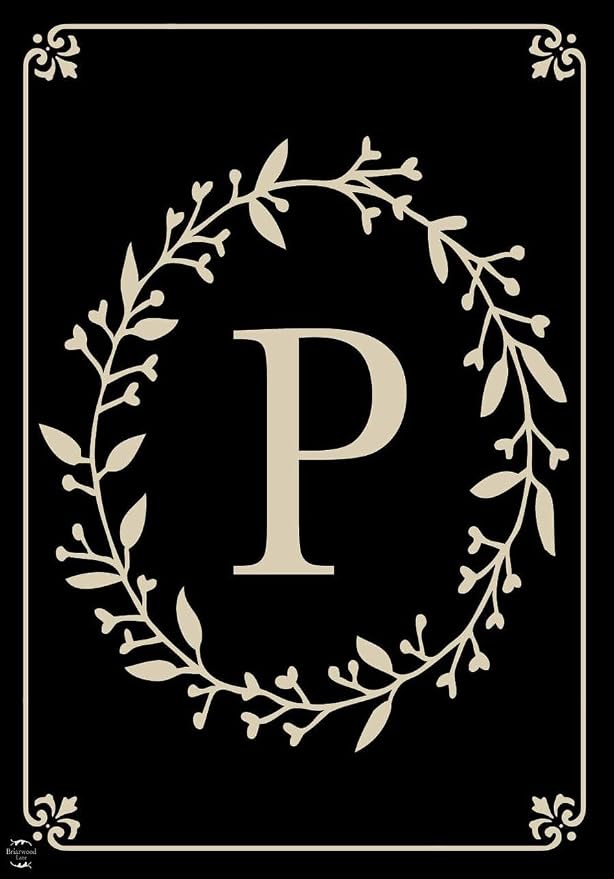 Briarwood Lane Classic Monogram Letter P Garden Flag