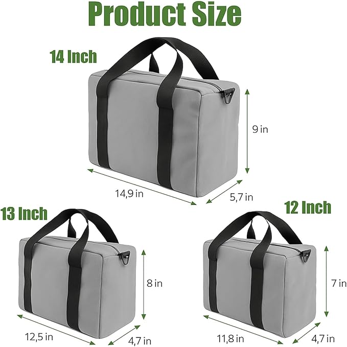Small Tool Bag,Close Top Wide Mouth Tool Organizer Bag,Large Capacity Tool Bags for Men,Canvas Tool Storage Bag for Storage Handbag for Screwdrivers,Wrench,Pliers Hand Tools (Gray, 16 Inch)