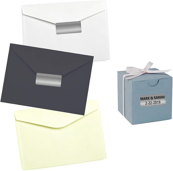 Royal Green Rectangle Black Sticker Labels 1.57 inch x 0.75 inch (40mm x 19mm) - 2000 Pack