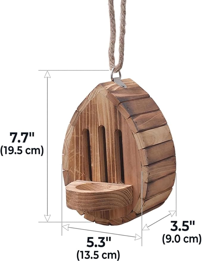 Butterfly House for Outside, 2026 Upgrade Butterfly House Wooden Shelter, Wooden Butterfly Habitat Nesting Box with Feeder Hanging Garden Decoration for Butterflies, Moths & Lacewings