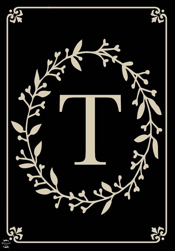 Briarwood Lane Classic Monogram Letter T Garden Flag