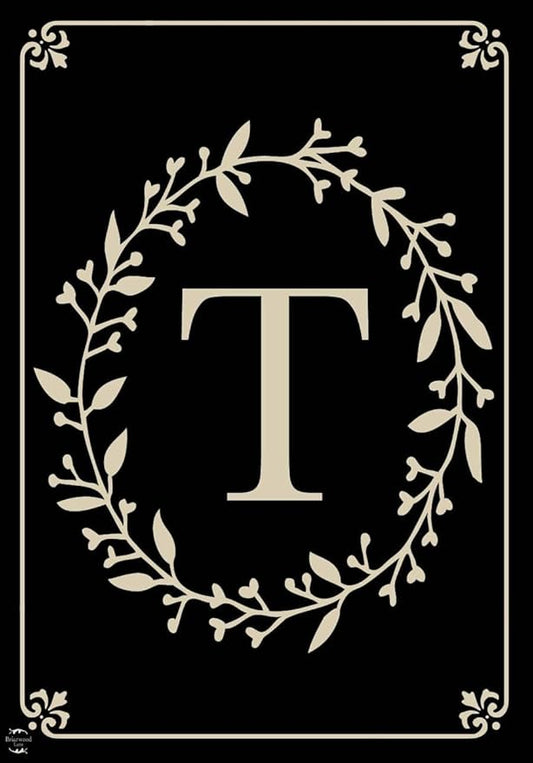 Briarwood Lane Classic Monogram Letter T Garden Flag
