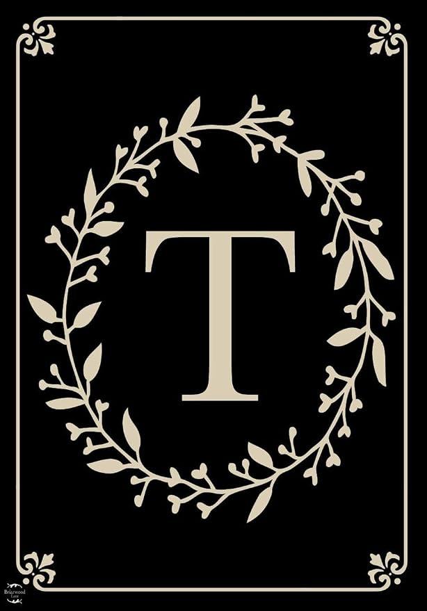 Briarwood Lane Classic Monogram Letter T Garden Flag