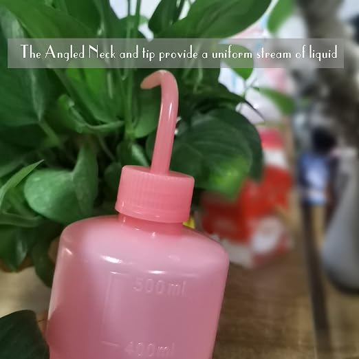 Valchoose Professional 500ml Safety Squeeze Bottle 16.9oz (Pink), LDPE No Spill, Plastic Wash Bottle (1Pack)