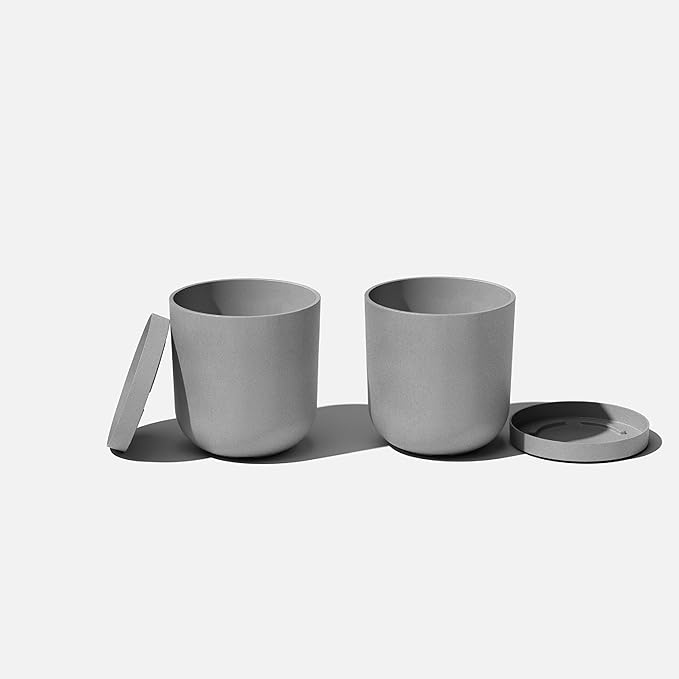 Veradek Mason Series Lima Planter - Round Planter for Indoor or Outdoor Porch/Garden | Made from Plastic-Stone Composite with Drainage Holes | Modern Décor for Succulents, Flowers, Small Plants