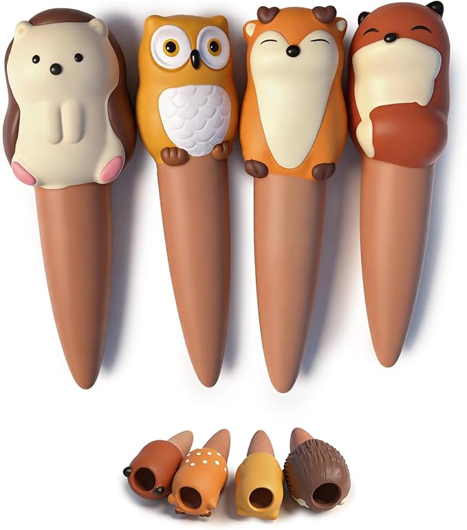 Terracotta Watering Spikes, Self Watering Globes Cute Animal Design Plant Waterers, Automatic Irrigation Stakes for Indoor & Outdoor Plants