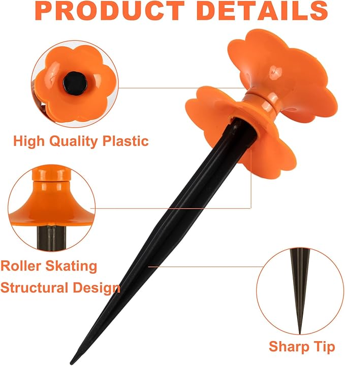 10 Inch Garden Hose Guide Heavy Duty Hose Guide Spike Hose Guide Stake For Garden Decorative, Lawn & Patio, Plant & Flower Bed Protection 2 Pack