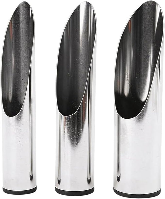 Stainless Steel Soil Scoops - 3-Piece Garden Scoop Set for Indoor Plants, Bonsai & Succulents, Multi-Size Plant Soil Shovel Kit for Transplanting, Potting & Material Handling