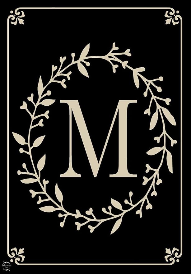 Briarwood Lane Classic Monogram Letter M Garden Flag