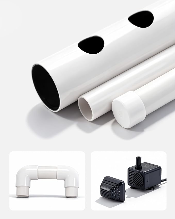 VEVOR Hydroponics Growing System Kit, 3-Tier 90 Sites UPVC Pipe Hydroponic Grow Kit with Timed Irrigation, Sun & Light Blocking Pipes, Indoor Home Garden Vegetable Planting Grow Kits for Fruit Herb