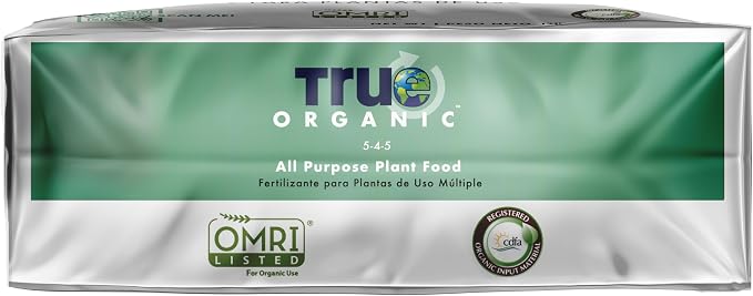 True Organic All Purpose Plant Food Granular Fertilizer 12 lbs - CDFA, OMRI Listed for Organic Gardening NPK 5-4-5 (Pack of 2)