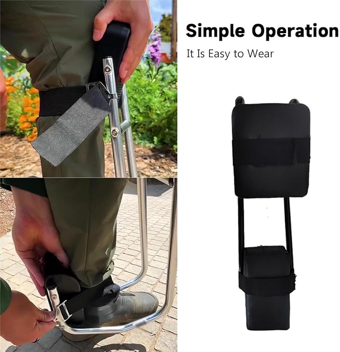 Knee Seat for Gardening Knee Seat, Garden Kneeler, Labor-Saving Tools for Farm Work Optimal Knee Protection, Ankle Support, Durable Thick Kneeling Pad & Galvanized Steel (Red)