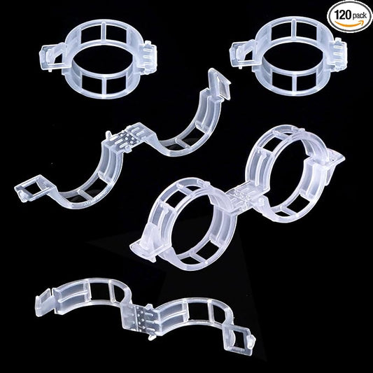 120Pcs Plant Support Clips, Plastic Trellis Plant Support Clips for Support, Garden Clips, Grape Vine, Tomato Vegetables Trellis Clips, Garden Clips to Grow Upright Makes Plants Healthier