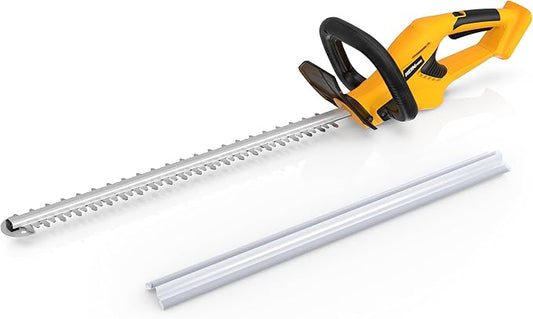 HEINPRO Cordless Hedge Trimmer 22-Inch Compatible with DEWALT 20V MAX Battery, Electric Hedge Trimmer Cordless, Bush Trimmers for Garden, Battery Powered Hedge Trimmers, Yellow (Tool Only)