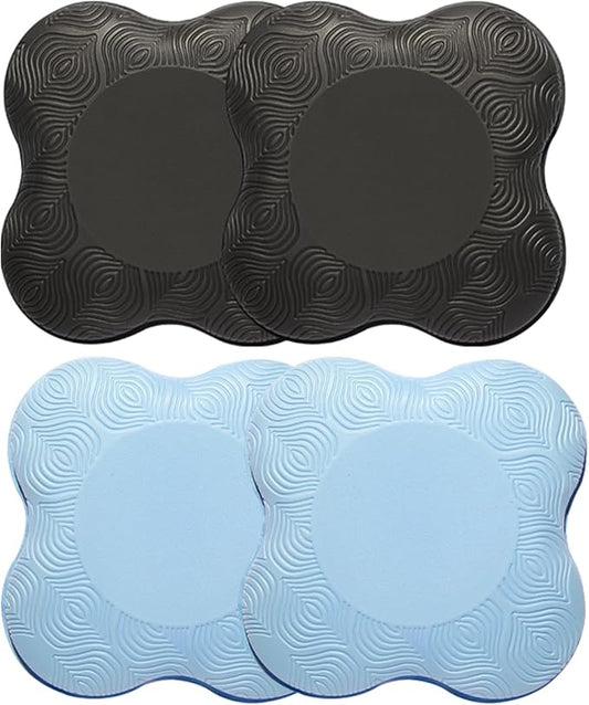2 Pack Yoga Knee Pads Mat Set - Extra Thick Foam Kneeling Pad Cushion for Knees, Elbows, Wrists, Head - Yoga Essentials for Women Men, Non-Slip Pilates, Meditation, Floor Workouts