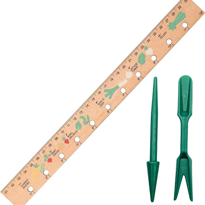 Spacer Tool Seeder Planting Ruler - Seeding Spacing Ruler with Precise Measurements,Seedlings Dibber Hand Transplanting Tools,for Vegetable Gardens, Yard
