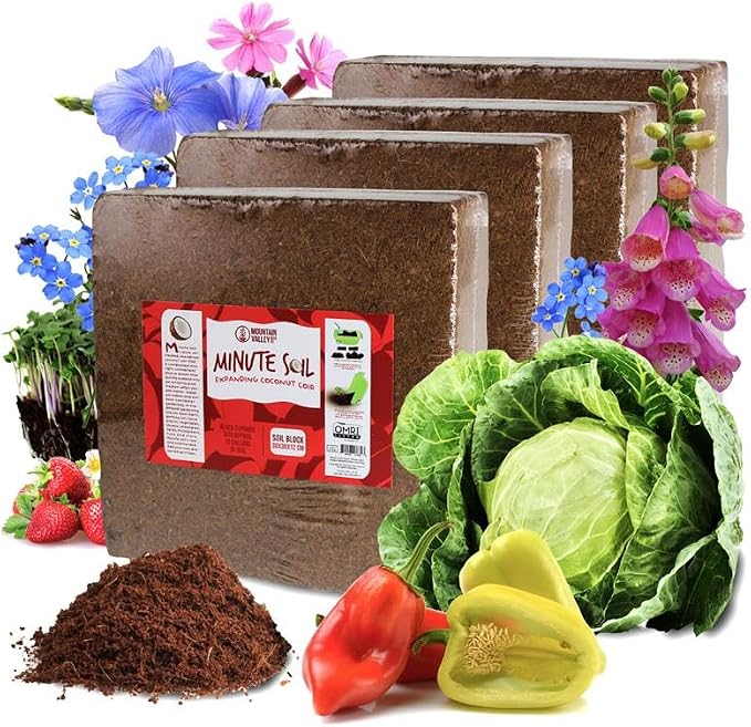 Minute Soil Block - Coco Coir - Compressed - Blocks & Bulk (4 Blocks)