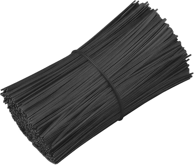 200 PCS Twist Ties for Plants, 7.8 Inch Garden Twist Ties Reusable Black Cable Tie with Rugged Metal Innercores for Bread Cake Pop Candy Bags Cable Organization Christmas Tree Gardening Decor
