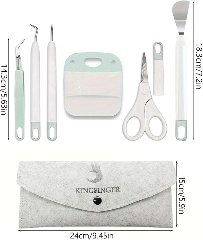 Craft Vinyl Weeding Tools Set, 6Pcs, Precision Craft Tool Kit, Weeding Kits, Essential Tools for Cricut/Silhouette/Siser/Oracal 631/651/751 Vinyl