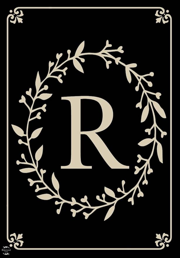 Briarwood Lane Classic Monogram Letter R Garden Flag