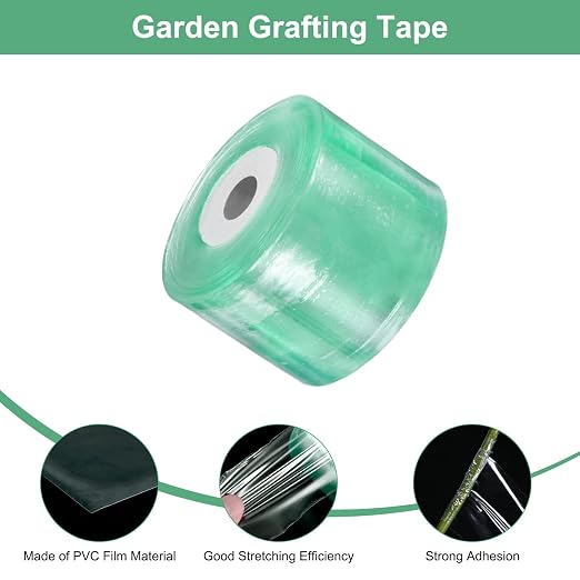 M METERXITY 3-Pack Grafting Tape, 131yards x 1.6"(l x W) Tree Grafting Tape Per Pack, Plant Repair, Stretchable Floristry Film for Tree/Fruit/Poly Budding