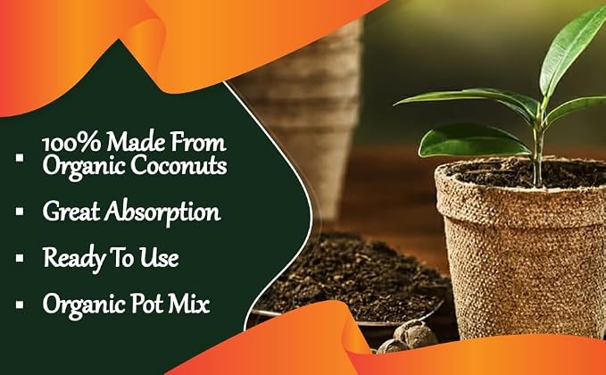 Coco Coir (650 Grams, 5+1 Bricks) - Compressed Coco Coir Bricks with Low EC and pH Balance - High Expansion Coco Fiber for Herbs, Flowers, Planting - Renewable Coconut Soil (Pack of 5+1 Bonus Brick)