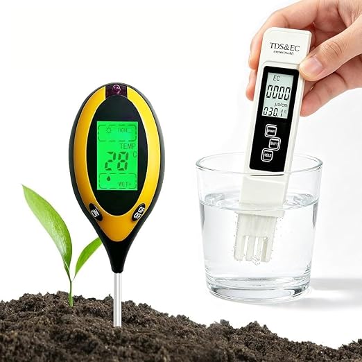 INNOVATIVE LIFE 4-in-1 Soil Moisture Meter Digital PH Meter/Soil Moisture/Temperature/Sunlight Intensity, Backlight LCD Display, Soil Test Meter for Garden, Lawn, Farm and Indoor Outdoor