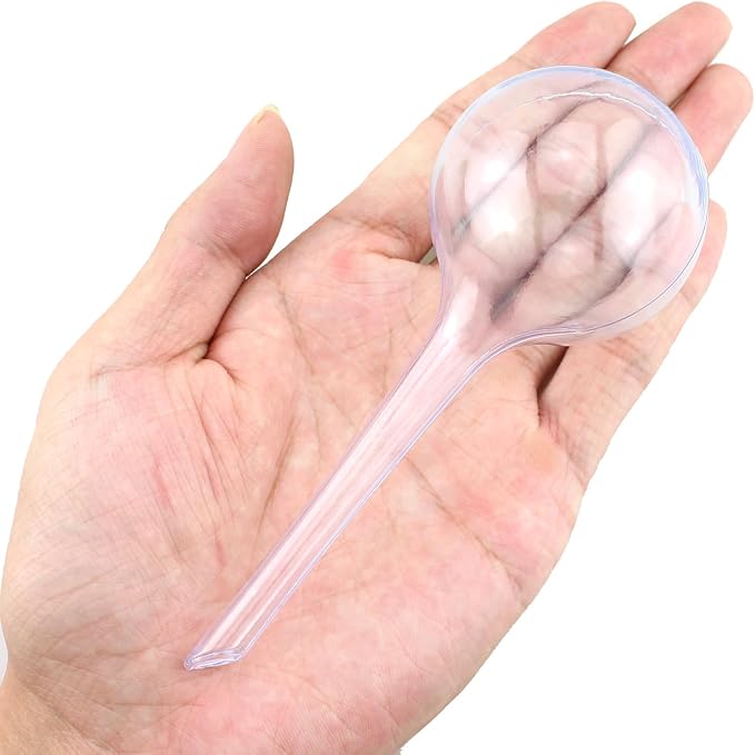10PCS Transparent PVC Plant Watering Ball 13x5cm Flower Watering Bulb Suitable for Potted Plants Hanging Baskets Office