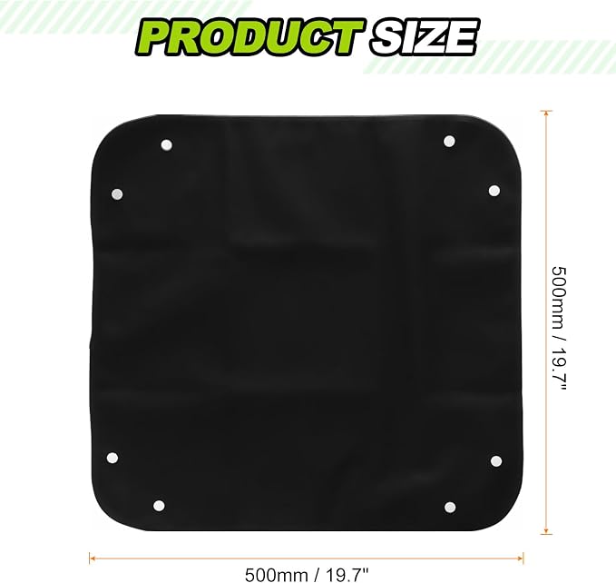 HARFINGTON Repotting Mat 19.7" x 19.7" Oxford Cloth Waterproof Plant Repotting Mat Foldable Portable Gardening Potting Tray with Plastic Buckle for Indoor Plant Change Soil, Black