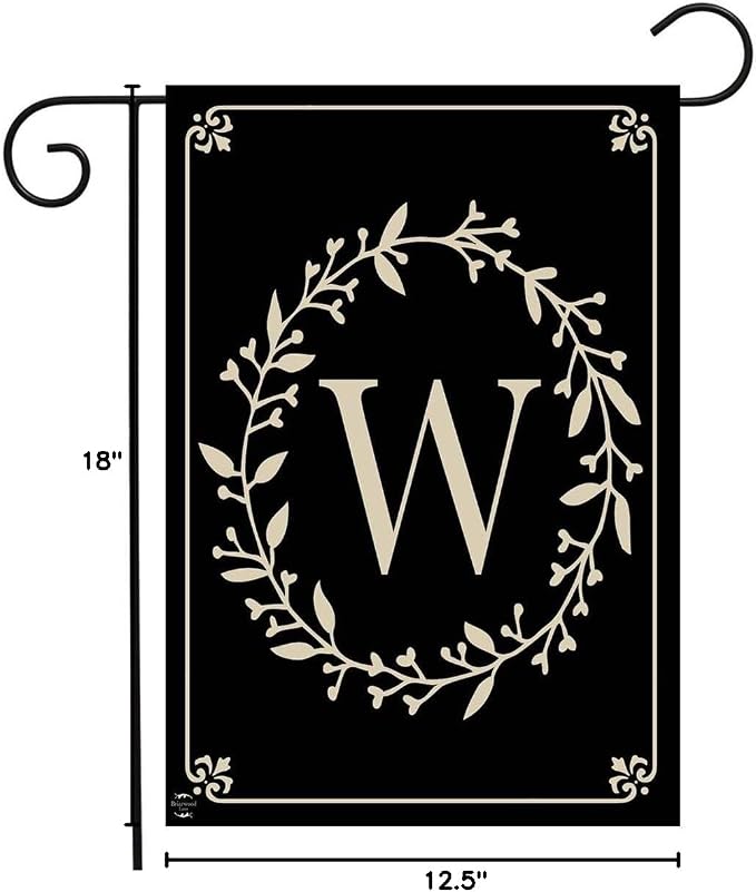 Briarwood Lane Classic Monogram Letter W Garden Flag