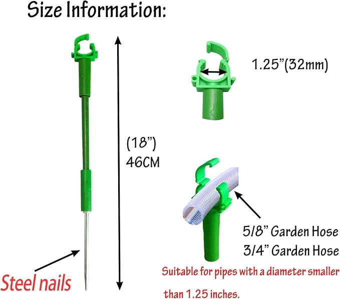 6PC 1'' Hose Guides for Garden Decorative，Water Hose Hoder to Keep Hose Off Grass，Outdoor Post Garden Hose Support Water Sprinkler Hose Stand Butler Gardening Supplies for Garden Lawn Yard (Set D)