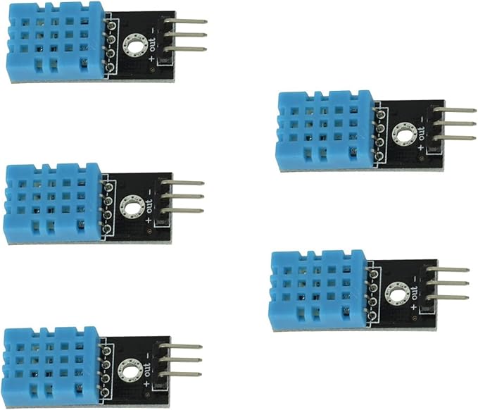 10 packs DHT11 Humidity Sensor Module, Digital Temperature and Humidity Sensor with Cables for DIY Electronics Projects, 3.3V-5.5V, Measures 20-90% RH and 0-50°C