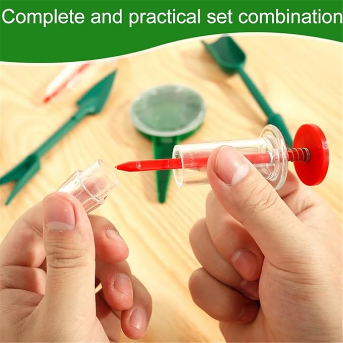 6 PCS Upgraded Mini Sowing Seed Dispenser Manual Syringe Seeder Sower Set Spreader Handheld Seed Fertilizing Planter Gardening Tool