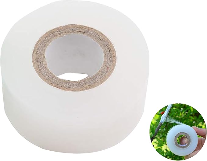 1.2inch Grafting Tape 328ft for Floral Fruit Trees Stretchable Garden Grafting Tape Plants Repair Tapes Poly Budding Tape Seedling Graft (white-1pack)