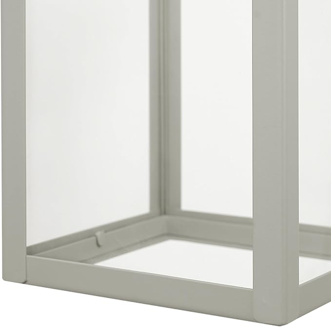 Globe Electric 44838 Bowery 1-Light Outdoor Indoor Wall Sconce, Matte Gray, Clear Glass Shade