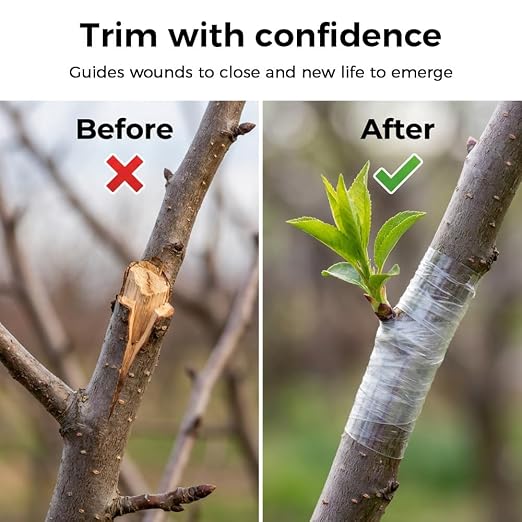 Grafting Tape for Fruit Trees,Stretchable Film,Plants Repair Budding Tape, Length: 150 M, Width： (10 cm)
