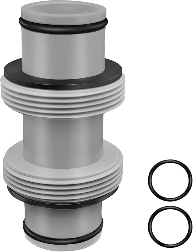 Pool Hose Connector for Leak-Proof Dual Seal and Stable Water Flow, 1.5" to 1.5" Pool Hose Adapter for Pool Parts and Accessories Replacement, Easy No-Tool Install for Above Ground Pools