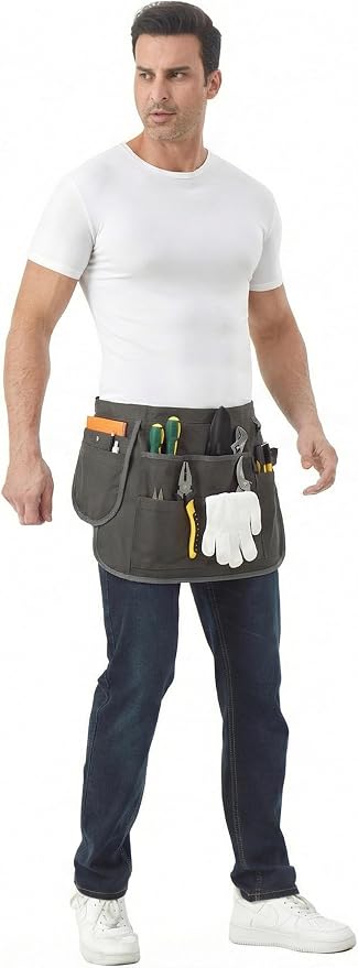 Nanxson Tool Apron Half Canvas Apron With Muti-Pockets for Home Garden Painting Crafting Woodworking CFG003