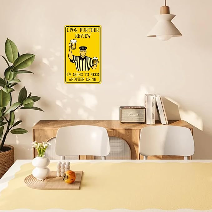 Vintage Tin Sign Upon Further Review I'm Going To Need Another Drink Metal Signs Funny Wall Decor for Bar Pubs Cafe Kitchen Home 12×8 Inch
