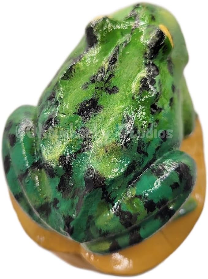 OKaucheeky, Decorative, Heavy-Duty, Steel, Rolling Hose Guide. Each Created as an Original Work of Art. 100% Hand-Painted and Made in The USA by a Women-Owned, Small Business. Frog