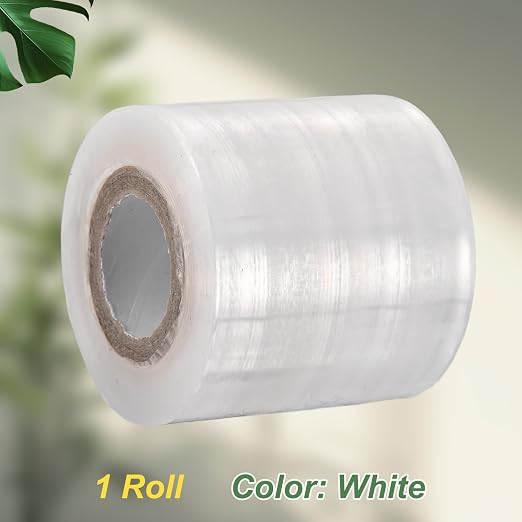 HARFINGTON Fruit Tree Grafting Tape 6CM x 100M PE Stretchable Garden Grafting Tool Plants Self Adhesive Floristry Film for Floral Tree and Poly Budding, White