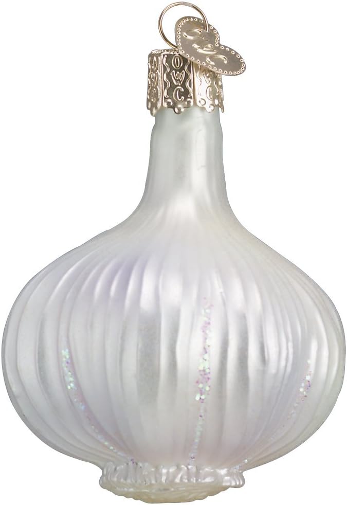 Old World Christmas Garlic Glass Blown Ornament for Christmas Tree, Handcrafted Holiday Decoration, Garden Collection