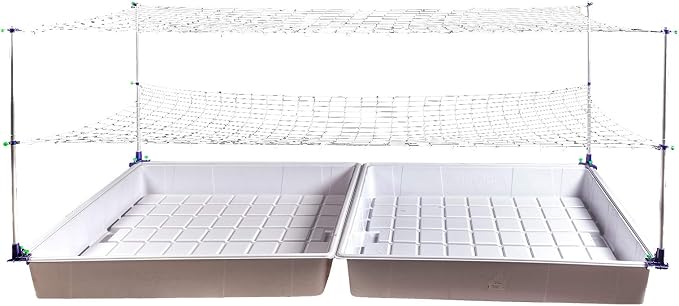 Trellis System Support Kit (Model A) - for Climbing Plants | Square Corner | Ideal for Hydroponics Growing System, Greenhouse & Garden