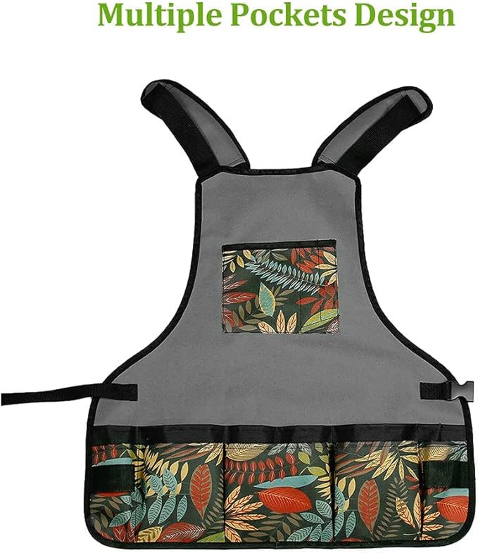 Garden Apron Oxford Cloth Work Apron With Pockets Adjustable Heavy Duty Tool Apron for Men & Women