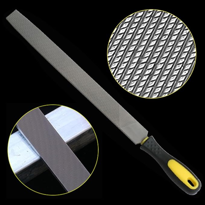 8in Flat Mill File, Smooth Blade with Ergonomic Handle, Metal File Sharpening Tool for Drills, Lawn Mower Blade, Garden Shears and so on (1 Pack)