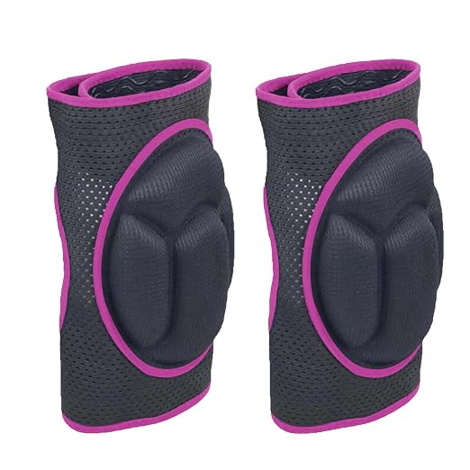 Adult Knee Pads for Washing Floors, Thick Knee Pad for Kneeling on Hard Floors, Soft Knee Cushion for Gardening Flooring Cleaning, Memory EVA Foam Knees Pads for Men Women, Pink S